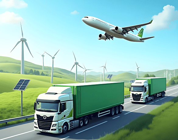 airplane representing land-air logistics