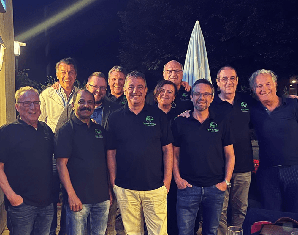 Ship and airplane representing sea-air logistics